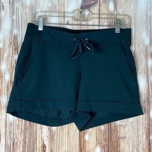 Athleta Blue Green Pull on Polyester Casual Shorts 4